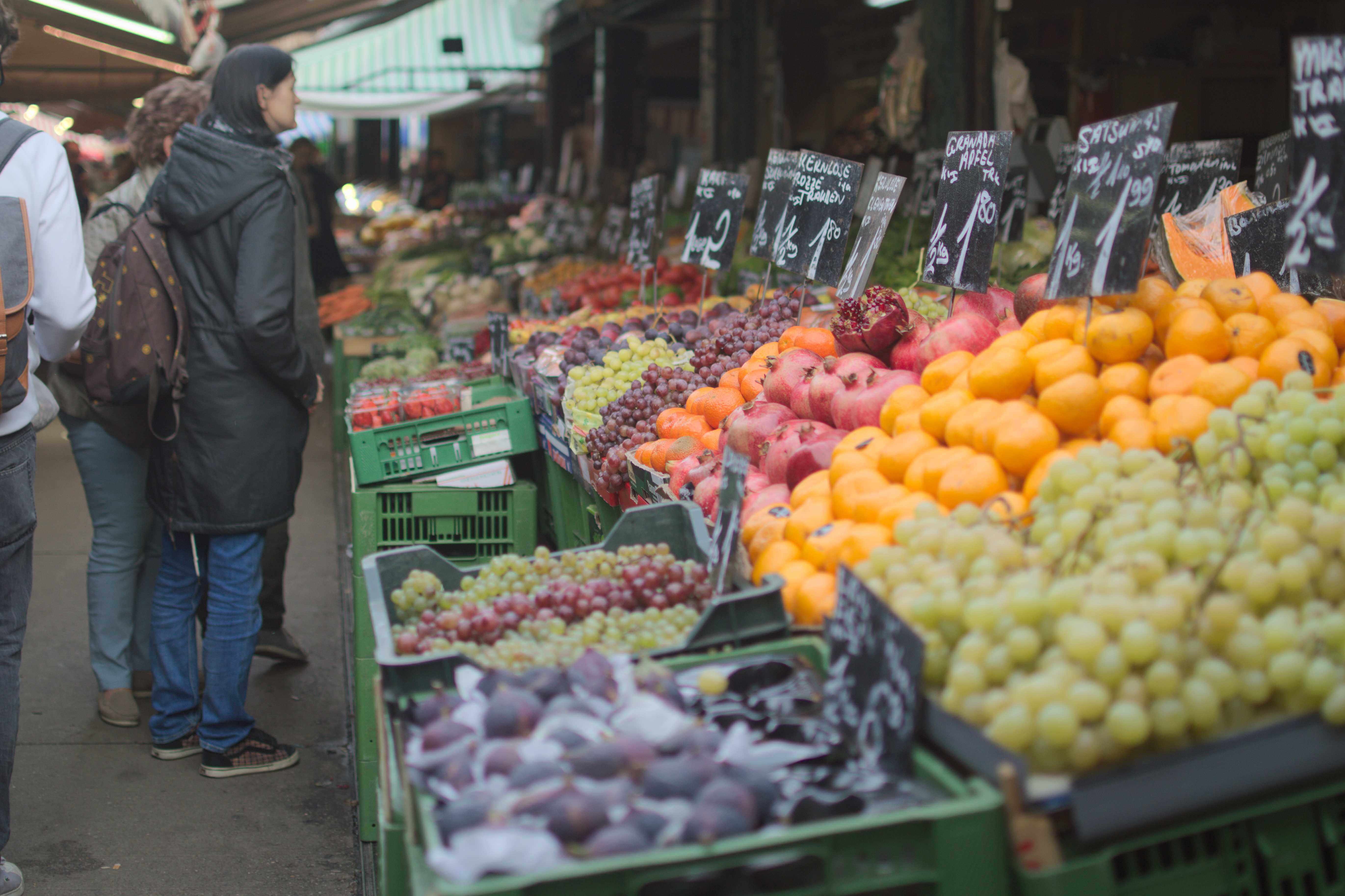 The market houses several stalls stretched out for nearly a kilometer